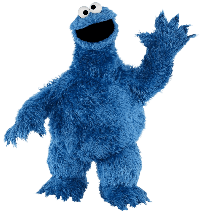 Cookie character saying hi